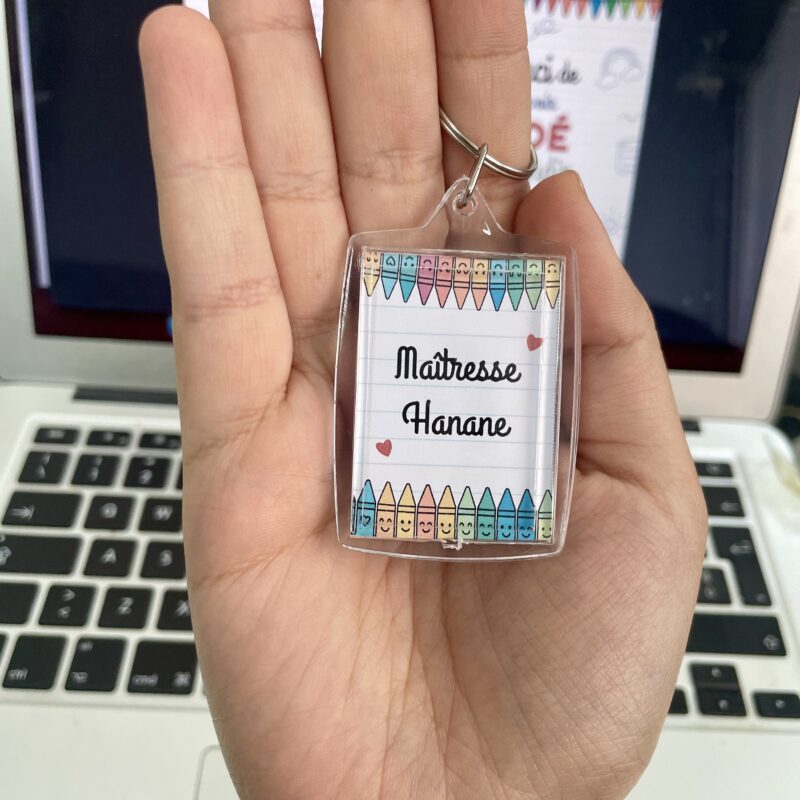 Porte-clés personnalisé - petit mot pour une grande personne
