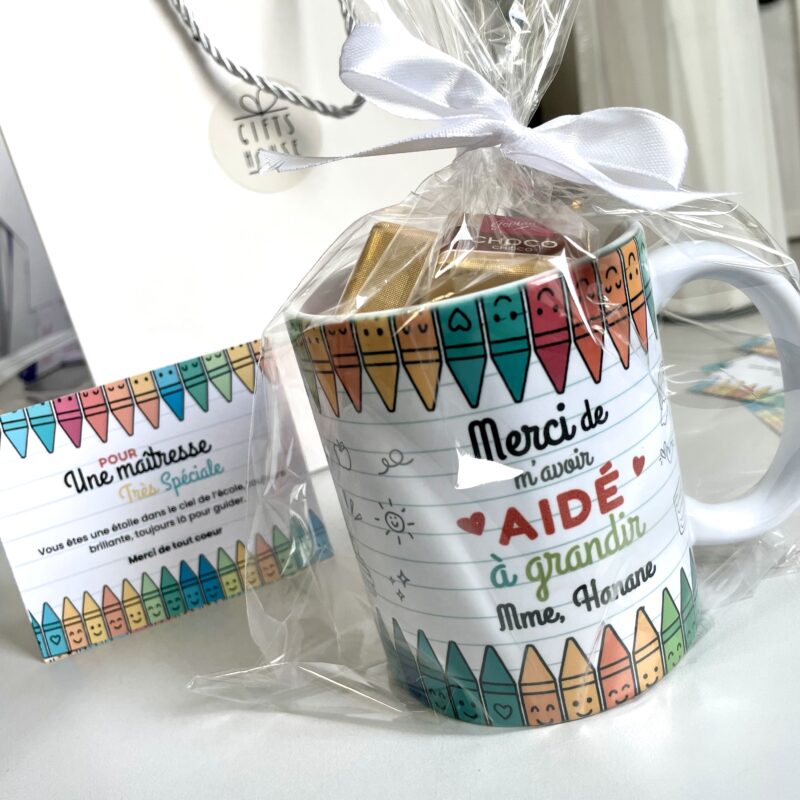 ⁠Doux Merci – Mug gourmand pour enseignant(e)